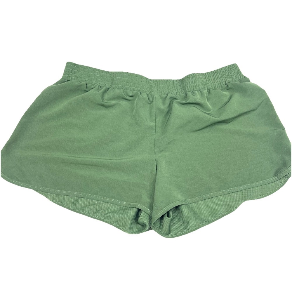 Crane Womens Green Athletic Running Shorts Size XL Soft Comfy With Back Pocket